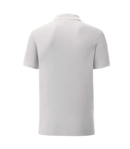 Mens tailored polo shirt white Fruit of the Loom