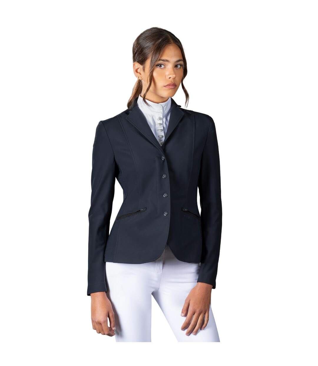 Womens/ladies Brixton Horse Riding Jacket Black Aubrion-3