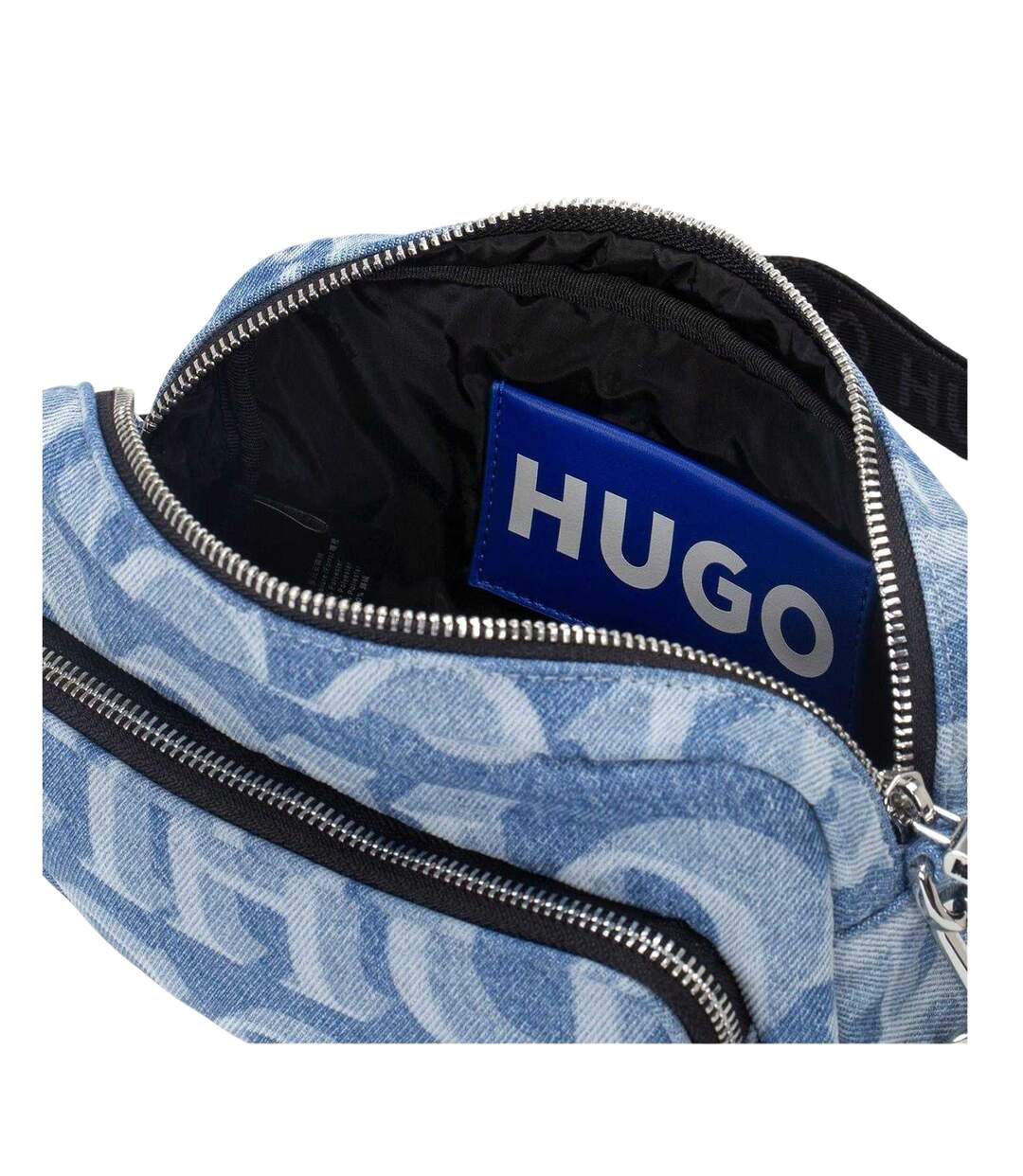 Roselyn Monogram Denim Crossbody Bag One Size Dark Blue Hugo-2