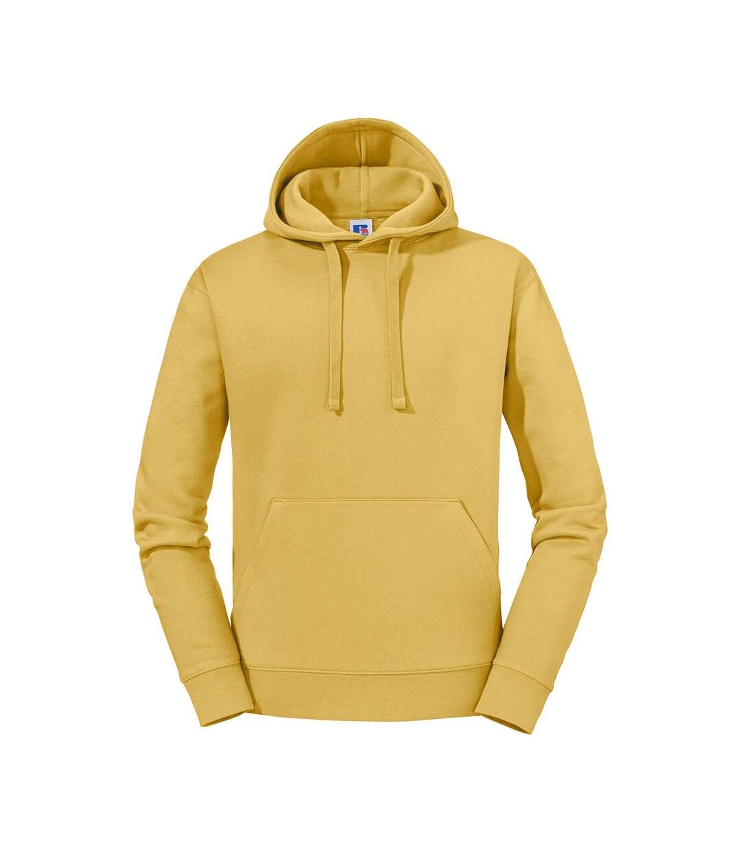 Mens Authentic Hoodie Mustard Yellow Russell-1