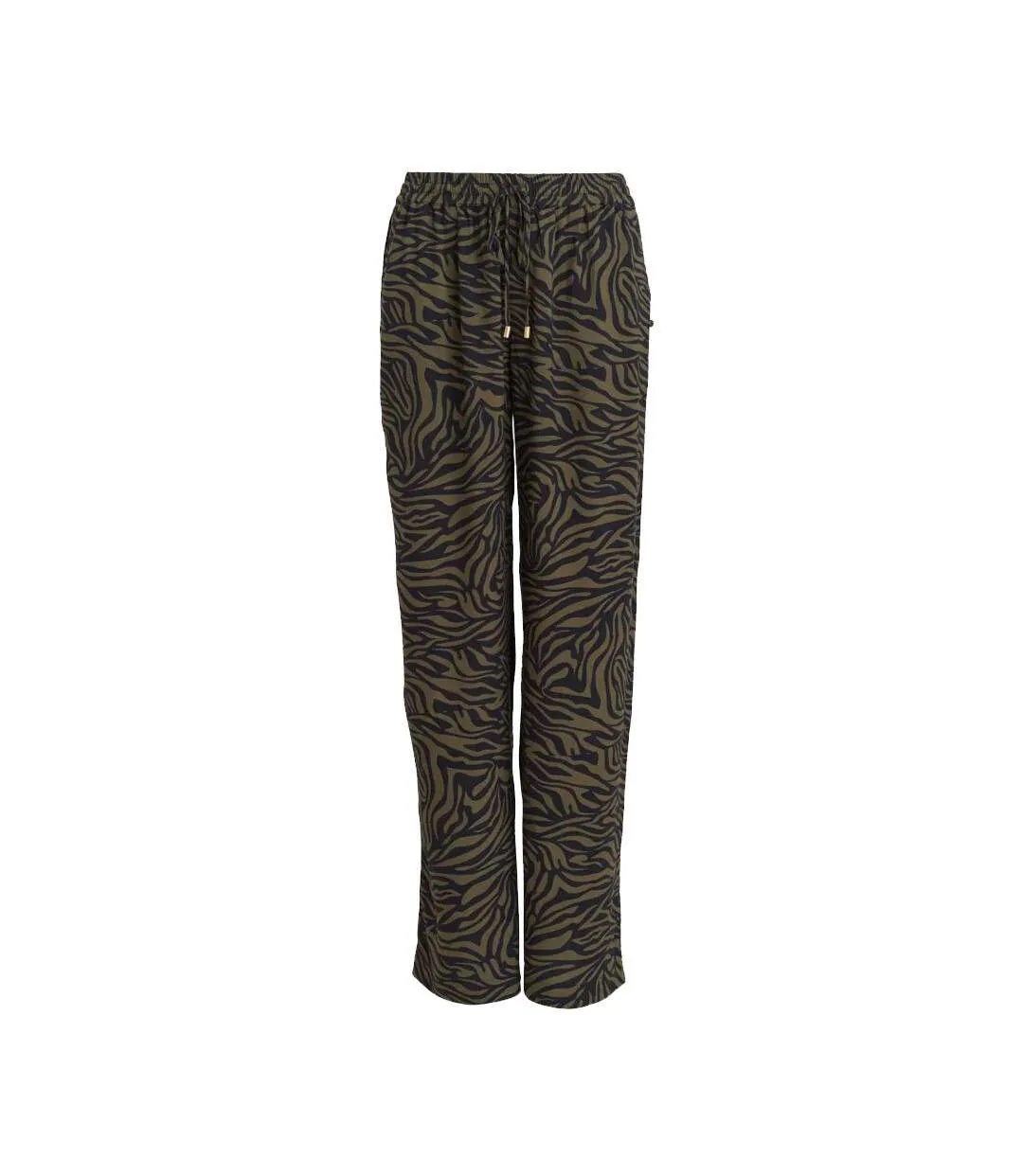 Pantalons fluide kaki femme marge-1