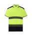 Polo Adulte Jaune Fluo Bleu Marine Yoko-1