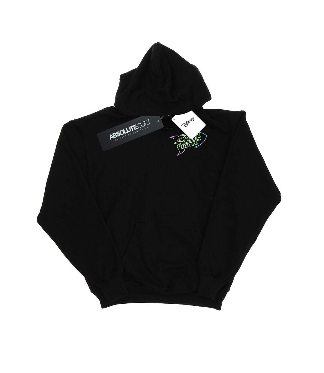 Disney Pull à capuche à imprimé poitrine de Toy Story Neon Pizza Planet Womens/Ladies (Noir) - UTBI15243-1