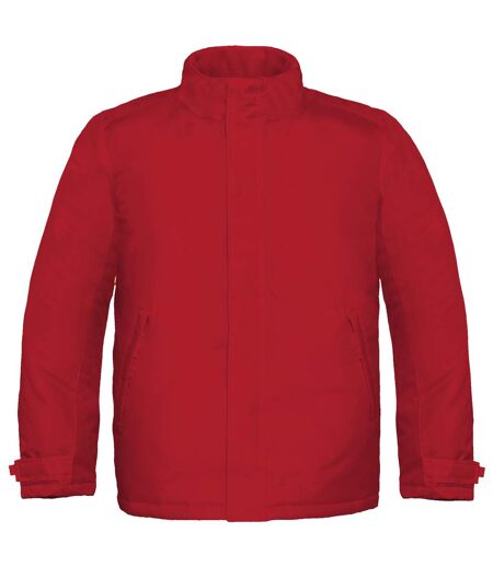 B&C Mens Real+ Premium Windproof Thermo-Isolated Jacket (Waterproof PU Coating) (Deep Red)