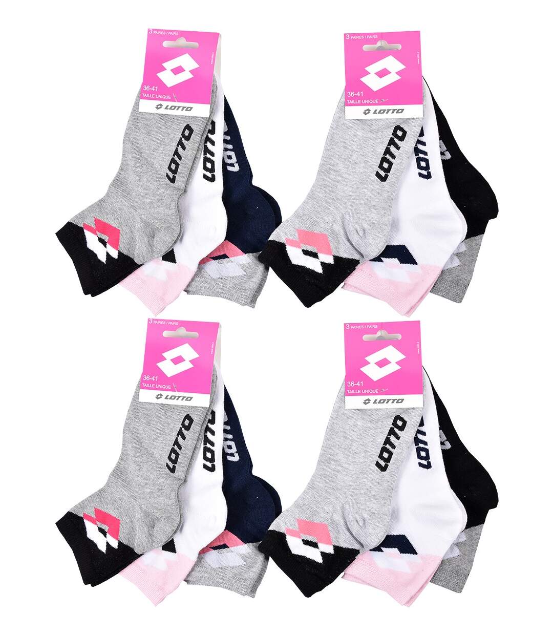 Chaussettes Femme LOTTO Pack de 12 paires QUARTER 2314-3