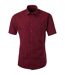 chemise popeline manches courtes - JN680 - homme - rouge vin