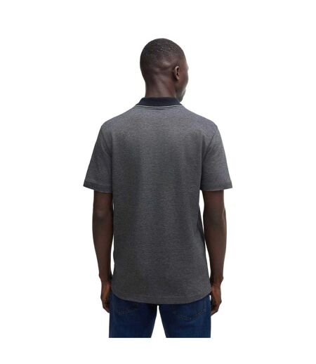 Mens Peoxfordnew Short-sleeved Polo Shirt Dark Blue Boss