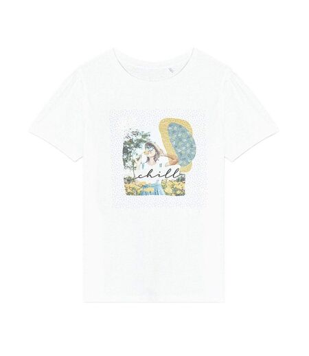 T-shirt Blanc Femme Teddy Smith Patchy - S