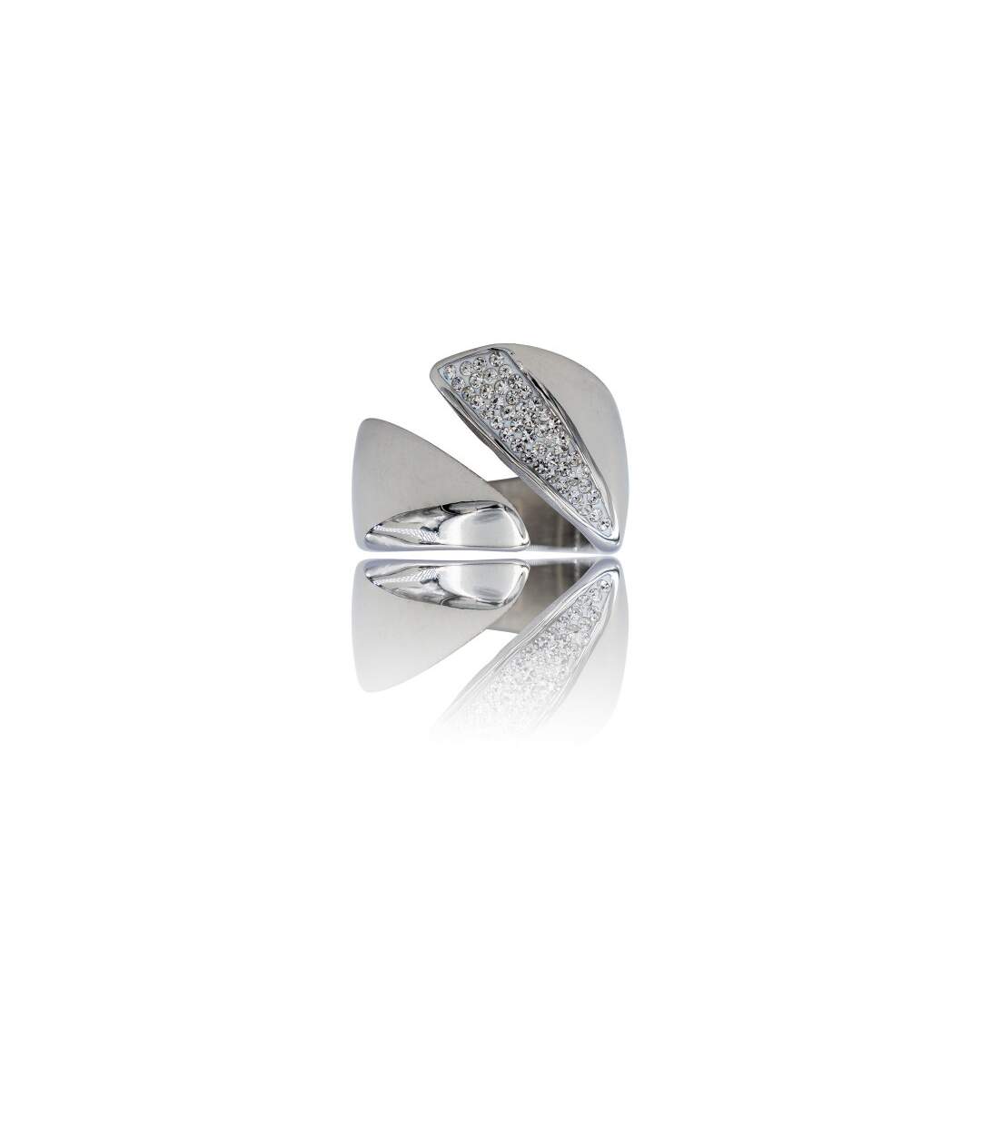 Bague Femme en Acier Ornée de Zirconium-1