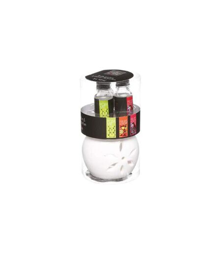 Brûle-Parfum & 3 Flacons d'Huiles Pura 10ml Fruits