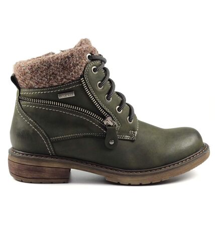 Bottines benson femme vert sombre Lunar