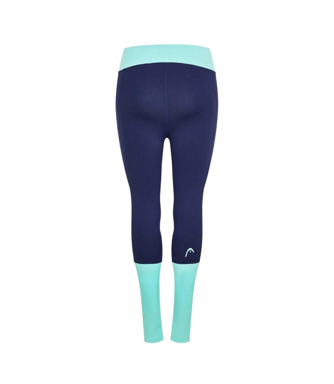 Legging Motif/style Blocs De Couleurs Femme Bleu Head-2