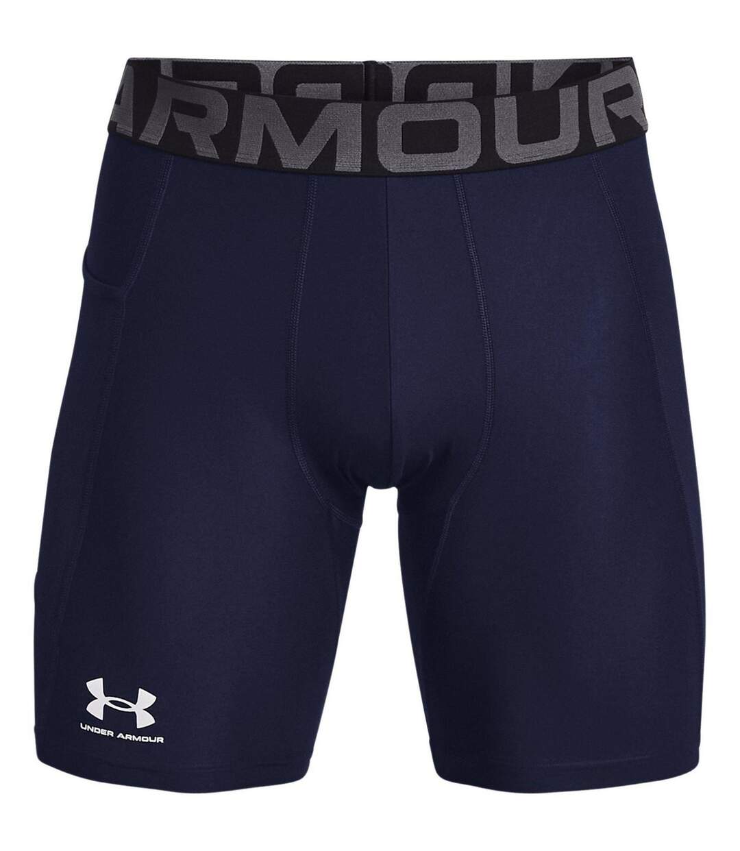 Short De Compression Heatgear Homme Bleu Marine Blanc Under Armour-1