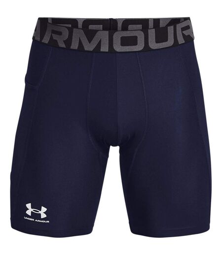 Short De Compression Heatgear Homme Bleu Marine Blanc Under Armour