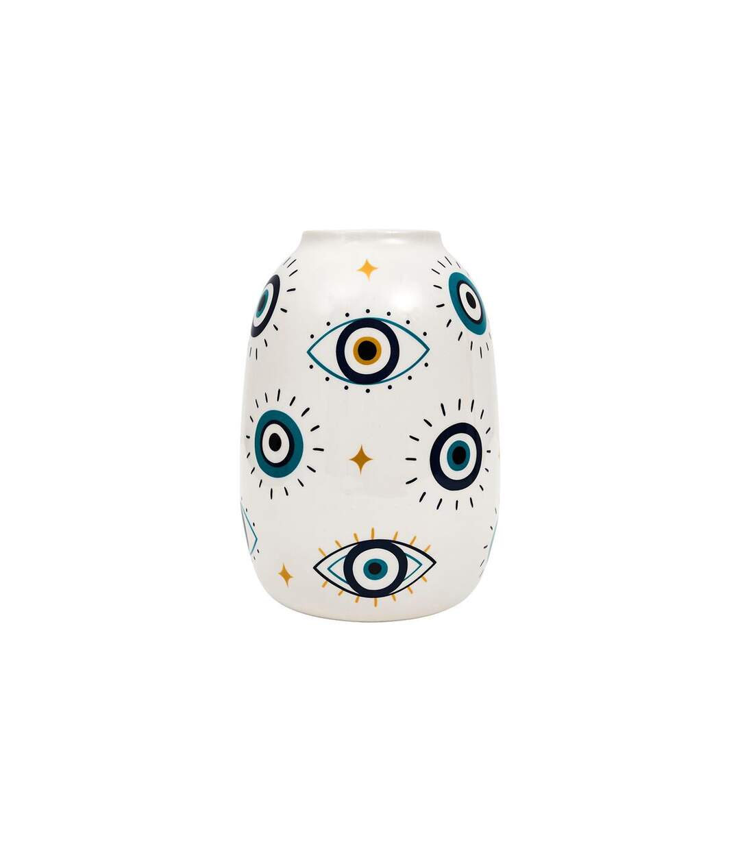 Vase Design Louxor 22cm Bleu & Blanc-2