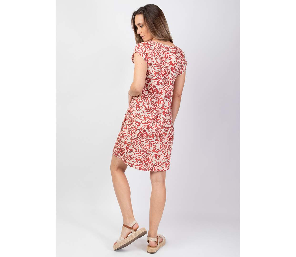 Robe courte en coton ERIKA motif ethnique chic Coton Du Monde-4