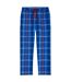 Mens Organic Cotton Checked Lounge Pants Blue Loungers-2