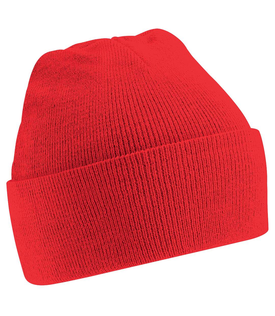 Bonnet tricoté unisexe rouge vif Beechfield