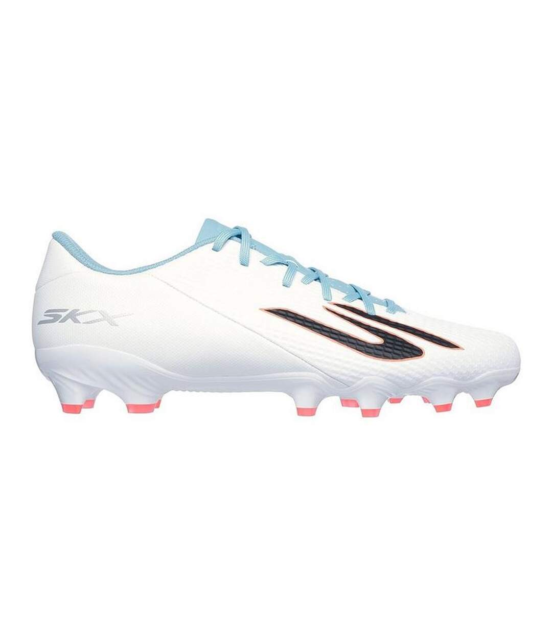 Mens Skx_2 Academy Firm Ground Football Boots White Blue Skechers-1