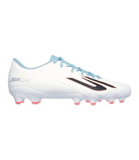 Mens Skx_2 Academy Firm Ground Football Boots White Blue Skechers
