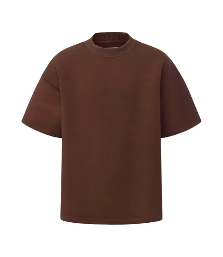 Mens Plain Scuba Comfort T-shirt Brown Firetrap