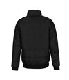 B&C Mens Superhood Padded Bomber Jacket (Black/ Cobalt Blue)