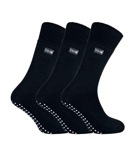 3 Pairs Mens Thermal Indoor Slipper Socks with Grips