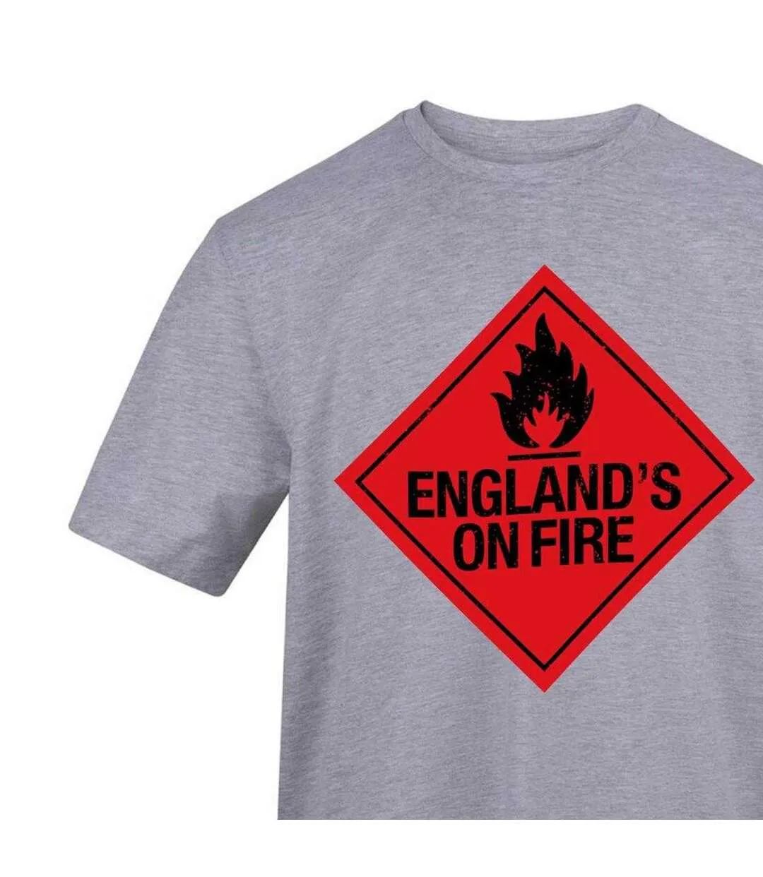 Unisex Adult England World Cup Printed T-shirt Grey AWD-3
