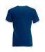 T-shirt à manches courtes homme bleu marine/ blanc Fruit of the Loom-2