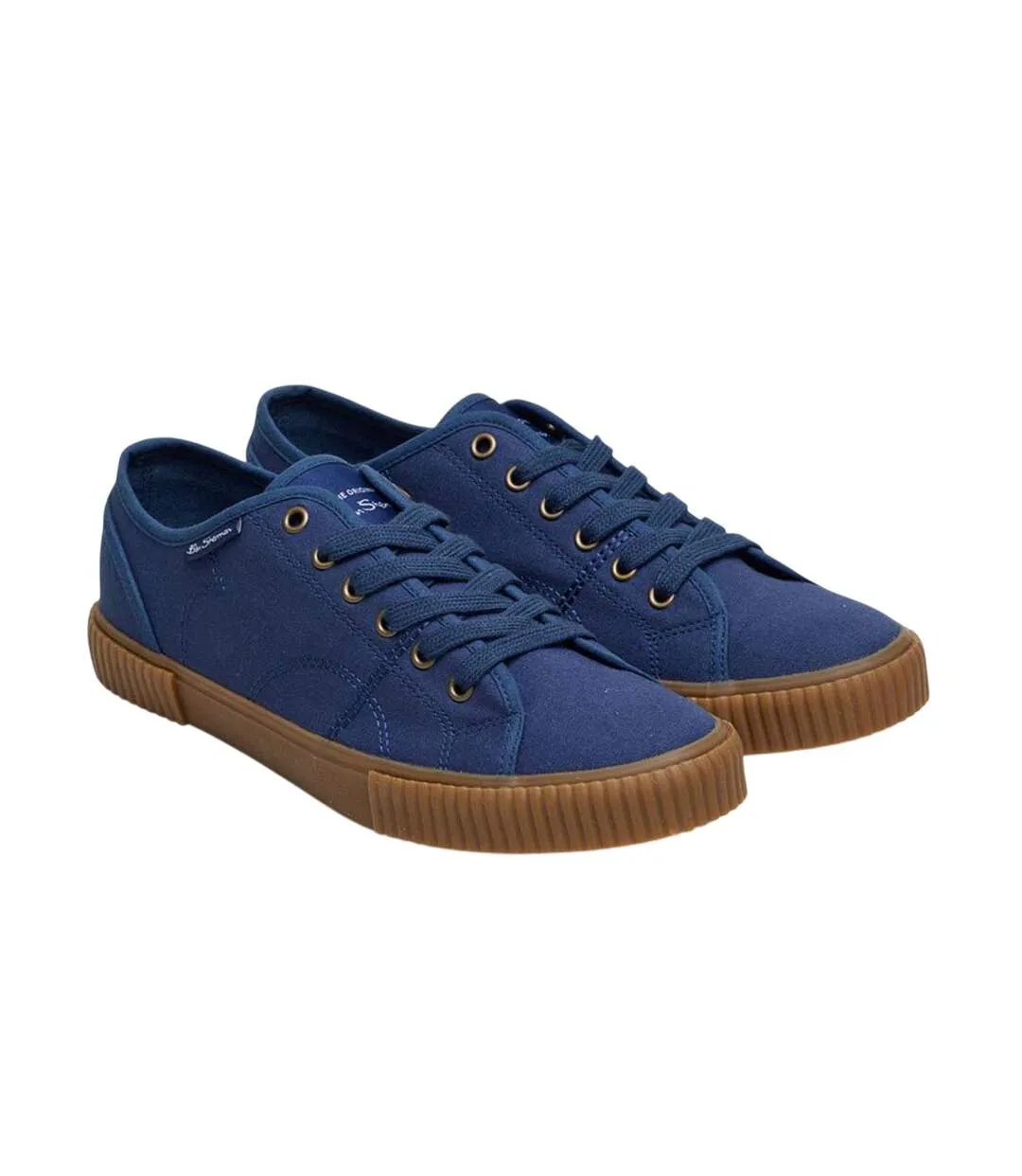 Mens Canvas Trainers Navy Ben Sherman-4