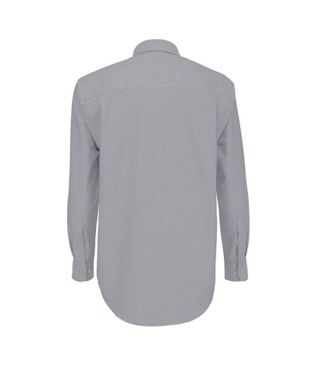 B&C Mens Oxford Long Sleeve Shirt / Mens Shirts (Silver Moon) - UTBC105