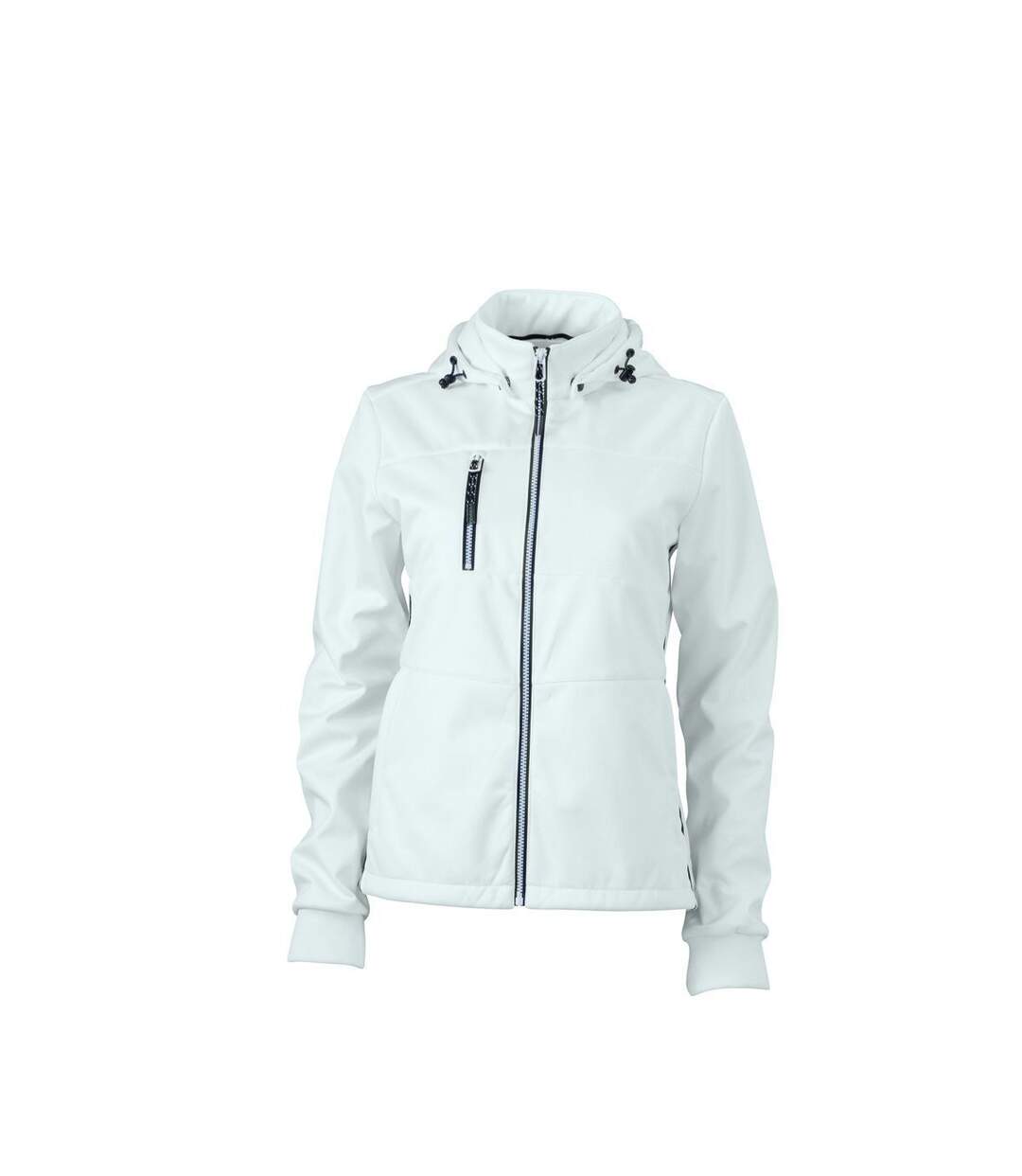 Veste softshell à capuche- femme JN1077 - blanc - coupe-vent et imperméable-1