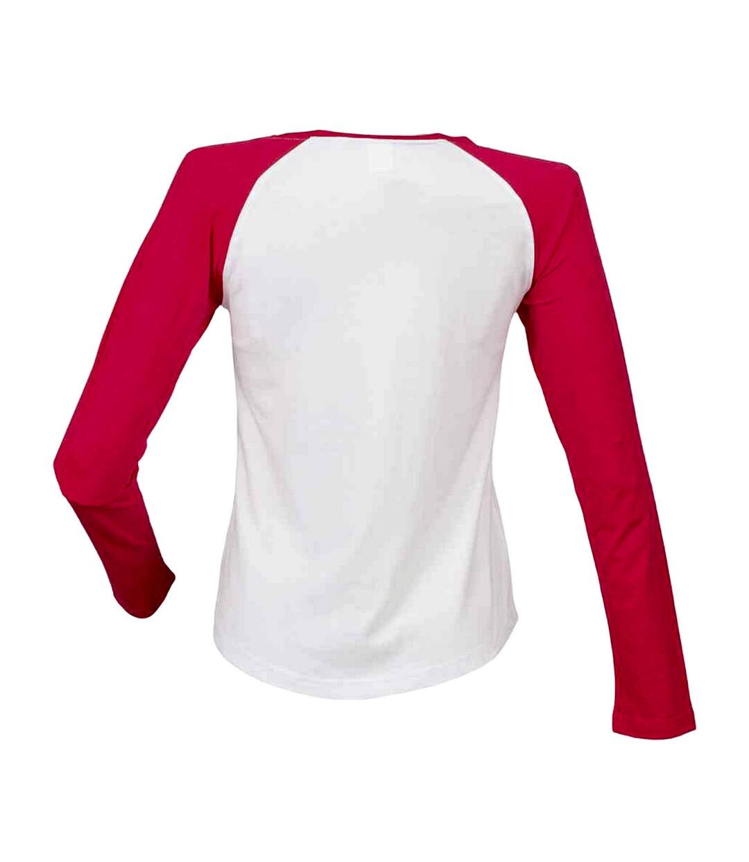 T-shirt femme blanc / rose vif Skinni Fit