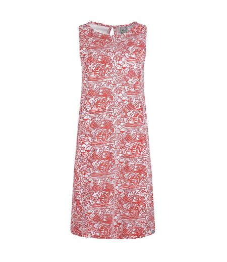 Womens/ladies adenea organic cotton shift dress rich red Weird Fish