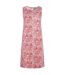 Womens/ladies adenea organic cotton shift dress rich red Weird Fish-1