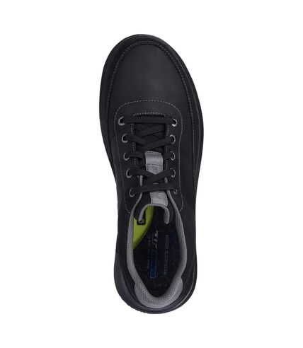 Skechers Mens Proven Aldeno Leather Casual Shoes (Black) - UTFS10133
