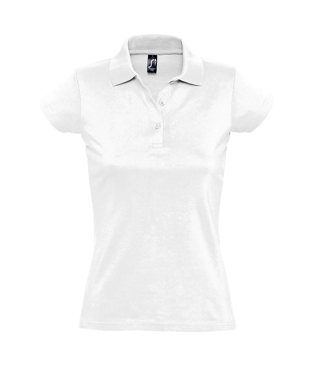 Prescott polo 100% coton à manches courtes femme blanc SOLS