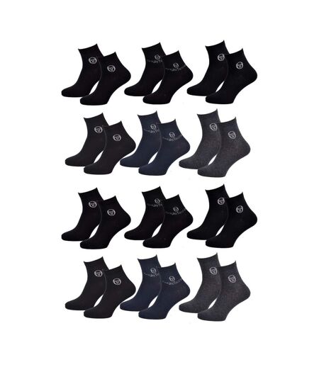 Chaussettes Homme VILLE SERGIO TACCHINI Lot de 12 QUARTER - Pack de 12