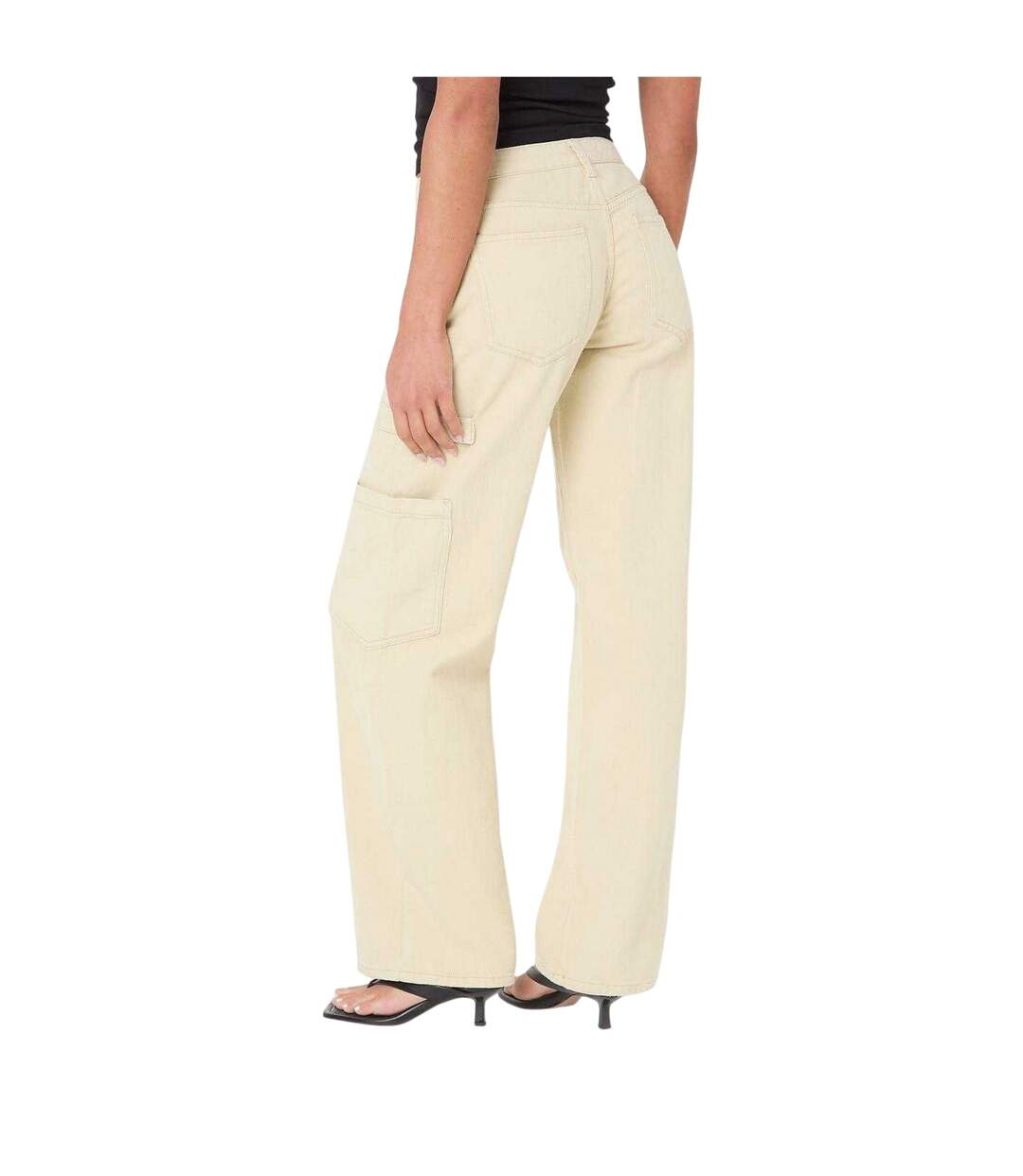 Womens/ladies Fashion Cargo Jeans Stone I Saw It First-3