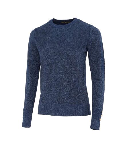 Pull Motif/style Scintillant Femme Bleu Marine Biba