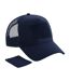 Unisex Adult Patch Snapback Cap French Navy Beechfield-2
