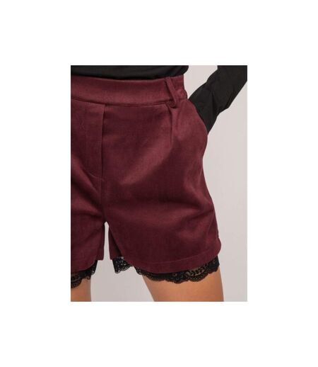 Short effet daim bordure dentelle XABARA - Dona X Lisa