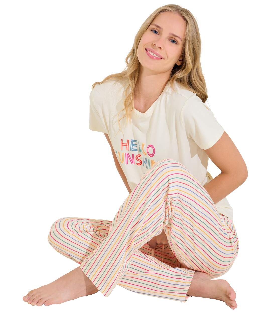 Pyjama tenue d'intérieur pantalon t-shirt SUMMER Lisca Cheek-4