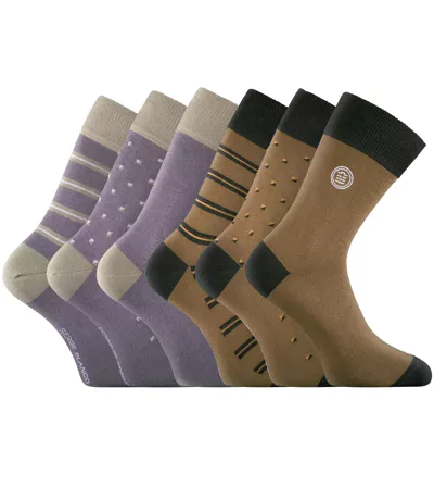 Lot de 6 paires de chaussettes de ville Town ED Serge Blanco