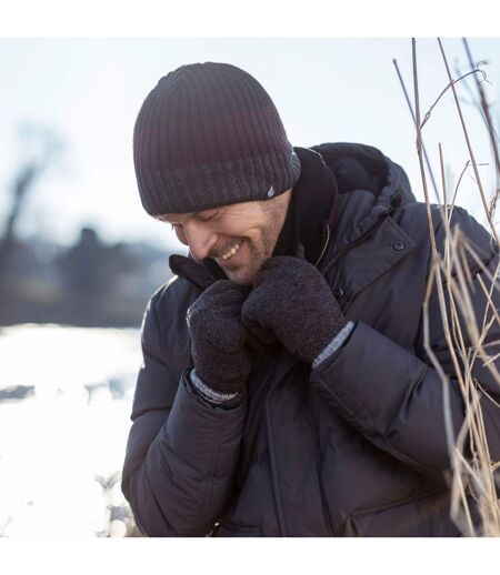 Bonnet d'hiver à rayures thermiques pour hommes