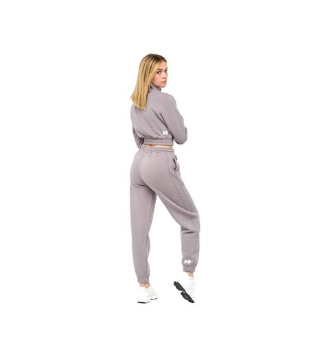 Sweat Court À Capuche Milwalk Femme Gris Crosshatch