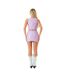 Mini Jupe Motif/style Scintillant Hot Fix Disco Femme Lilas Missy Empire-2