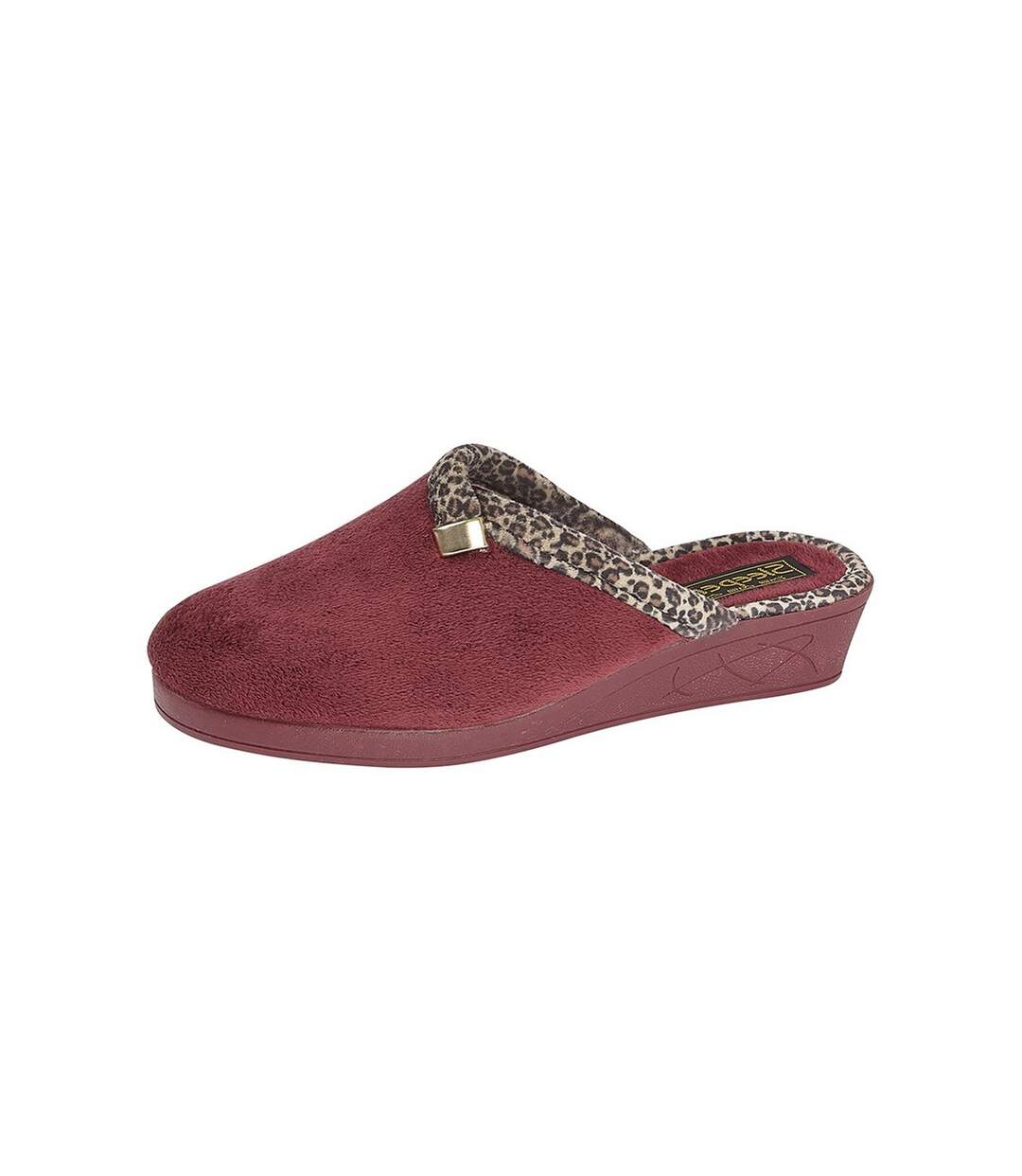 Womens/ladies jackie slippers burgundy Sleepers