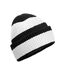 Bonnet Noir Blanc Doux Beechfield-2