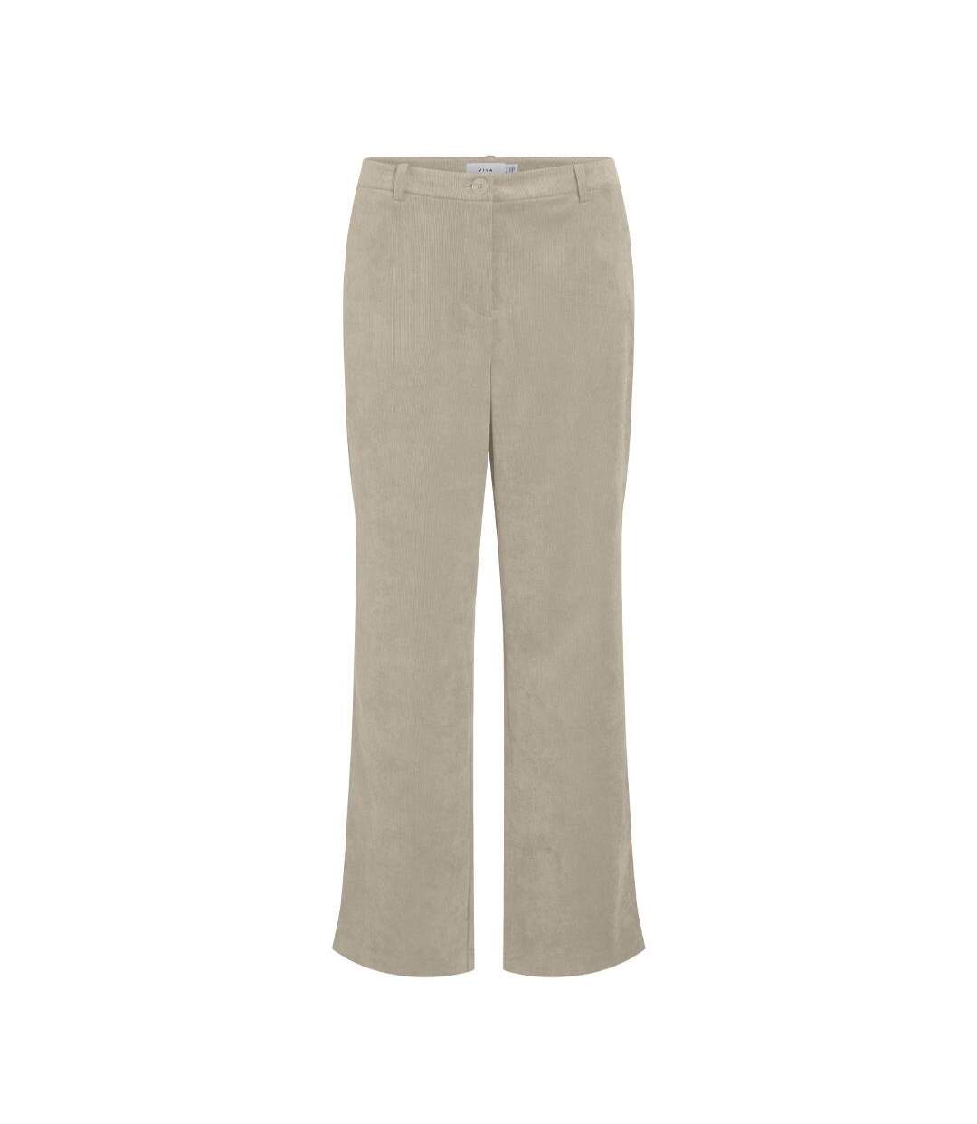 Pantalon fluide beige femme vila courdie-1